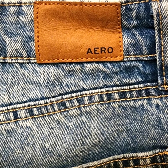 Aero Washed Blue Ripped Mon Jeans Size 14 - Picture 3 of 5